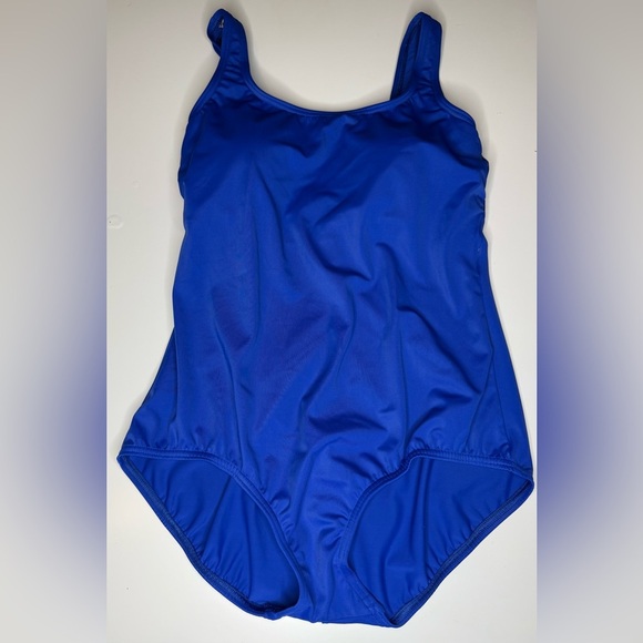 Lands' End Royal Blue One Piece Full Coverage with Molded Cups Size 10 GUC - Picture 1 of 7